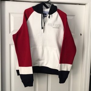 Tommy Hilfiger quarter zip hooded sweater